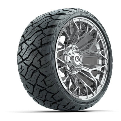 GTW Stellar Chrome 14 in Wheels with 205/35-R14 Maverick Low-Profile All-Terrain Tires - Full Set