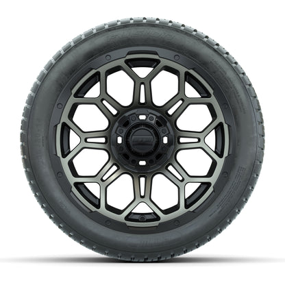 GTW® Bravo Black/Bronze 14 in Wheels with 205/30-R14 Fusion Street Tires – Full Set