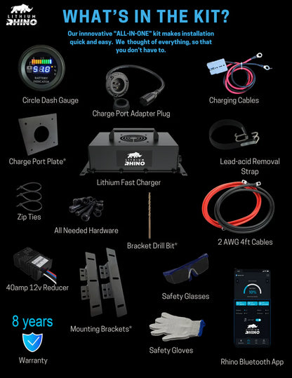 76V 105AH Lithium Rhino Conversion Kit