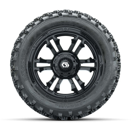GTW® Shogun Gloss Black 14 in Wheels with 23X10.00-14 Rogue All-Terrain Tires – Full Set