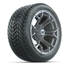 GTW Spyder Silver Brush 14 in Wheels with 225/30-14 Mamba Street Tires – Full Set