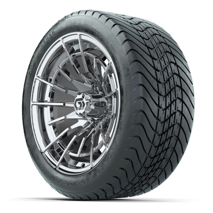 GTW Boost Chrome 14 in Wheels with 225/30-14 Mamba Street Tires – Full Set