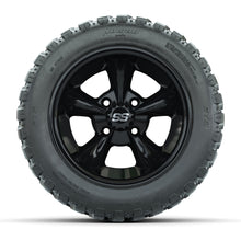 GTW® Godfather Black 12 in Wheels with 20X10-12 Nomad Steel Belt Radial All-Terrain Tires – Full Set