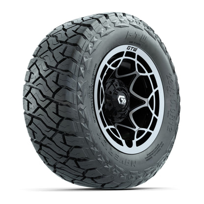 GTW Nexus Black/Machined 12 in Wheels with 23x10.00-R12 Maverick All-Terrain Tires – Full Set