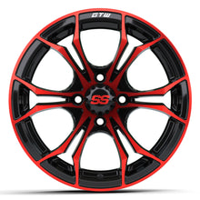 14'' GTW® Spyder Black with Red Accents Wheel
