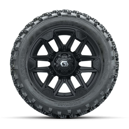 GTW® Graffiti Gloss Black 14 in Wheels with 23X10.00-14 Rogue All-Terrain Tires – Full Set