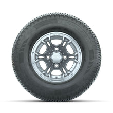 GTW Spyder Silver Brush 10 in Wheels with 205/65-R10 Fusion SR Steel Belted Radial Tires - Full Set