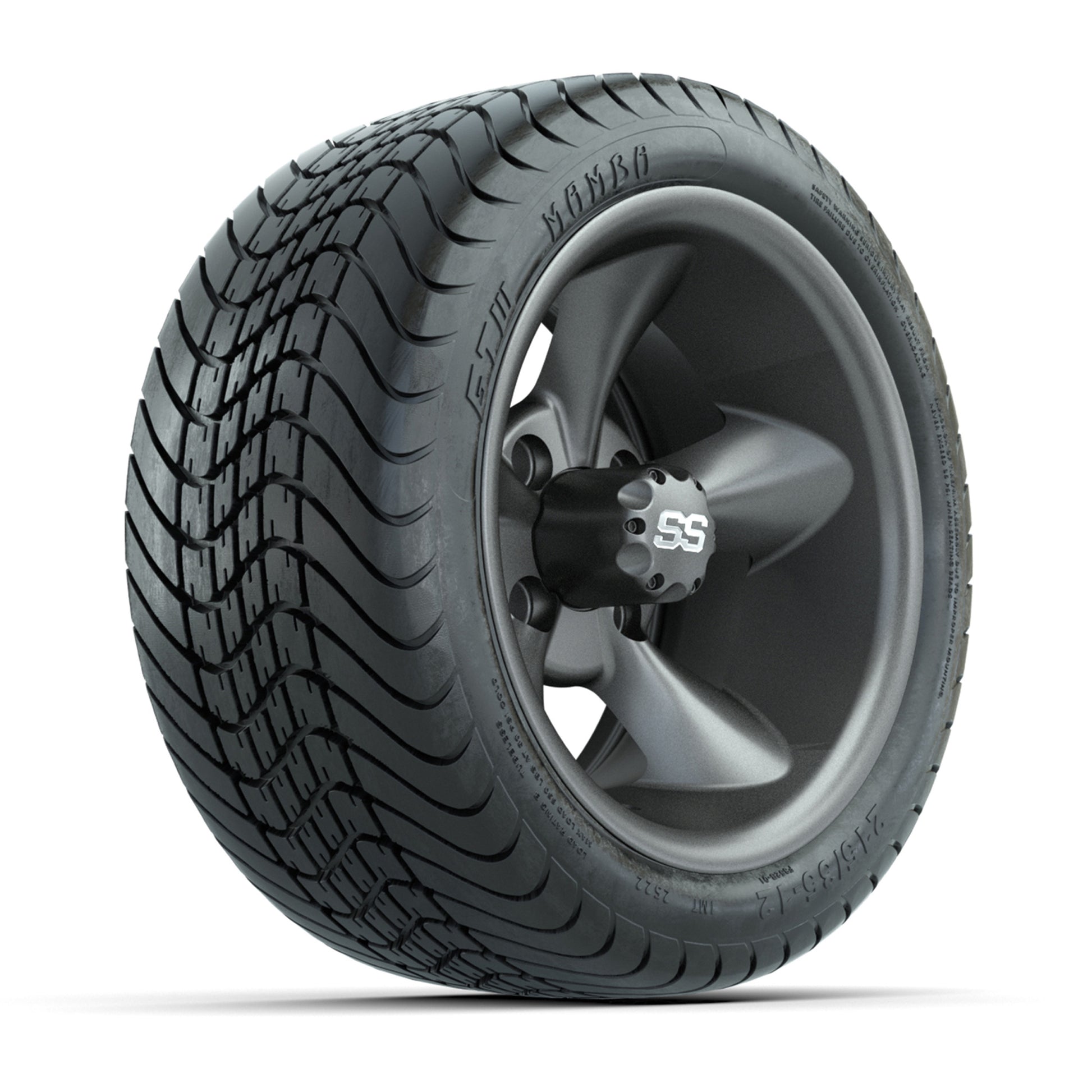 Set of (4) 12 in GTW Godfather Wheels with 215/35-12 GTW Mamba Street Tires