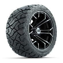 GTW Spyder Black/Machined 12 in Wheels with 215/40-R12 Maverick Low-Profile All-Terrain Tires – Full Set