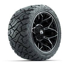 GTW Stellar Black/Machined 12 in Wheels with 215/40-R12 Maverick Low-Profile All-Terrain Tires – Full Set