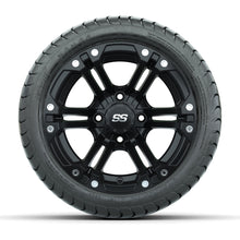 GTW Specter Matte Black 12 in Wheels with 215/35-12 Mamba Street Tires – Full Set