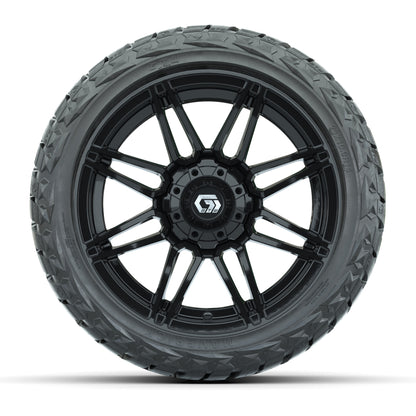 GTW Stealth Gloss Black 14 in Wheels with 23x10.00-R14 Maverick All-Terrain Tires – Full Set