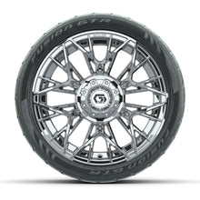 Set of (4) 14 in GTW® Stellar Chrome Wheels with 205/40-R14 Fusion GTR Street Tires