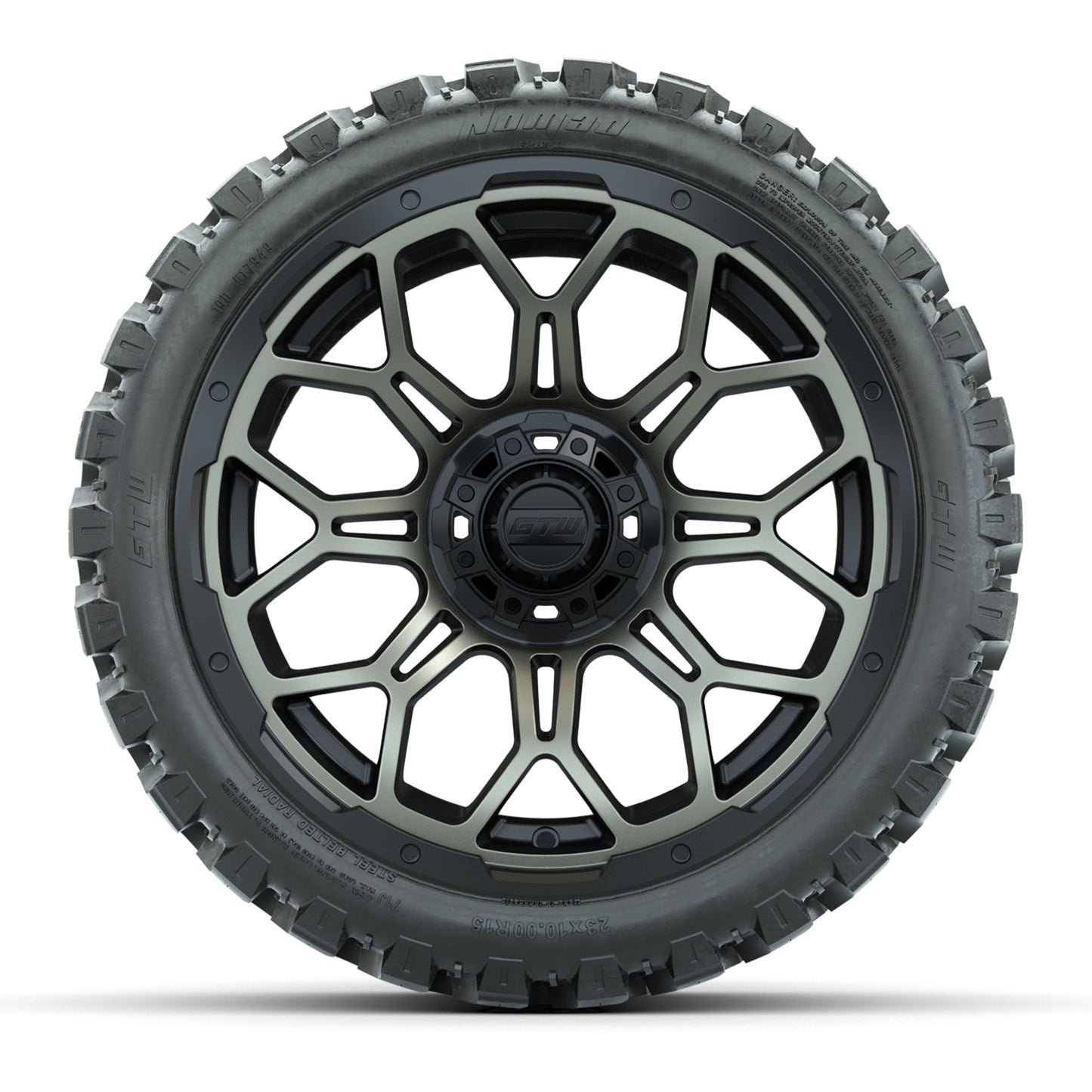 Set of (4) 15″ GTW Bravo Bronze Wheels with 23x10-R15 Nomad All-Terrain Tires