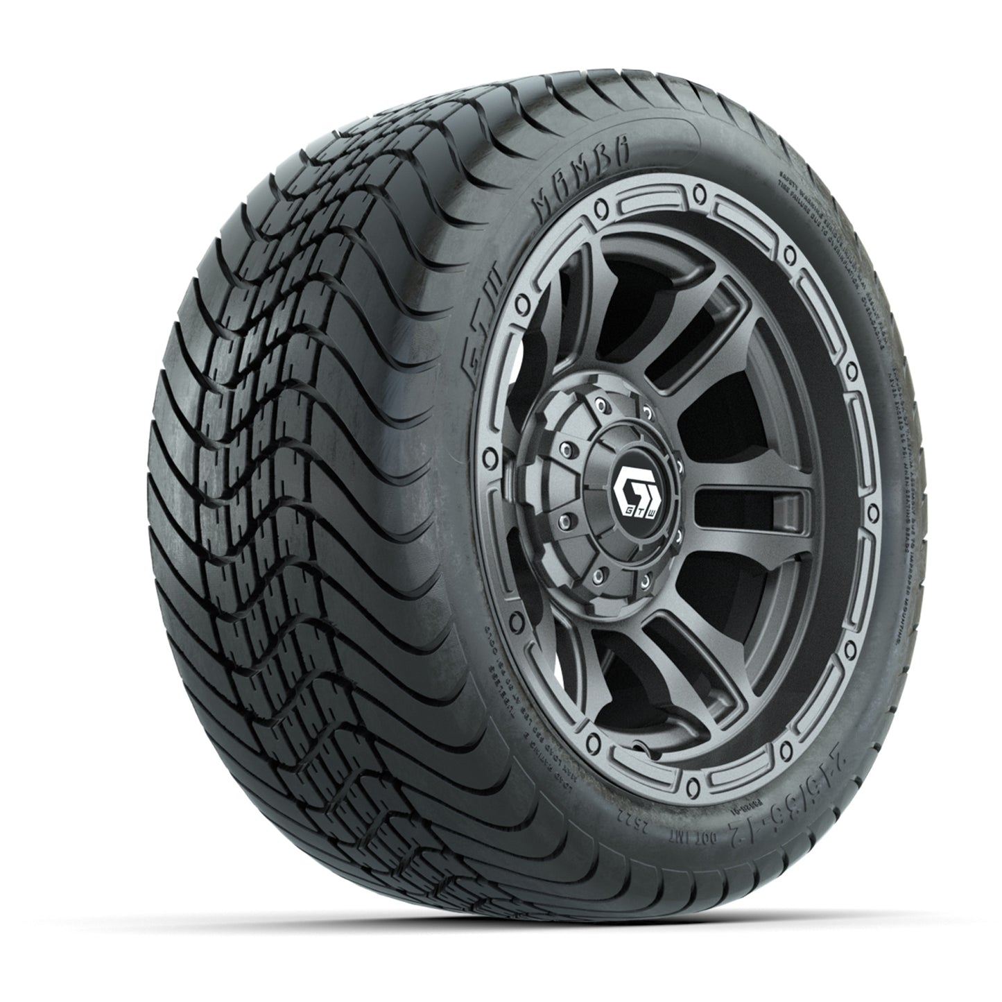 GTW® Shogun Gunmetal 12 in Wheels with 215/35-12 Mamba Street Tires - Full Set
