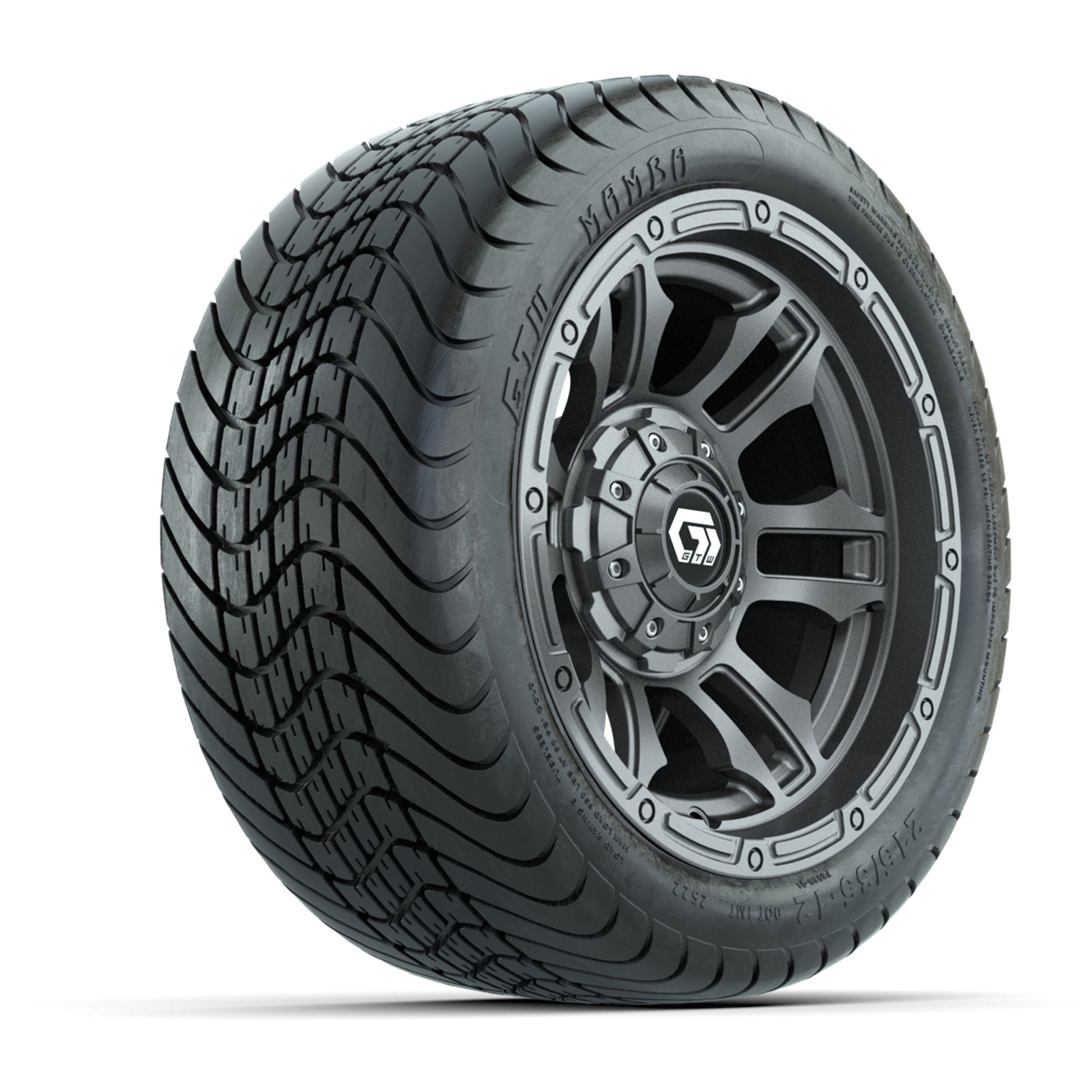 GTW® Shogun Gunmetal 12 in Wheels with 215/35-12 Mamba Street Tires - Full Set