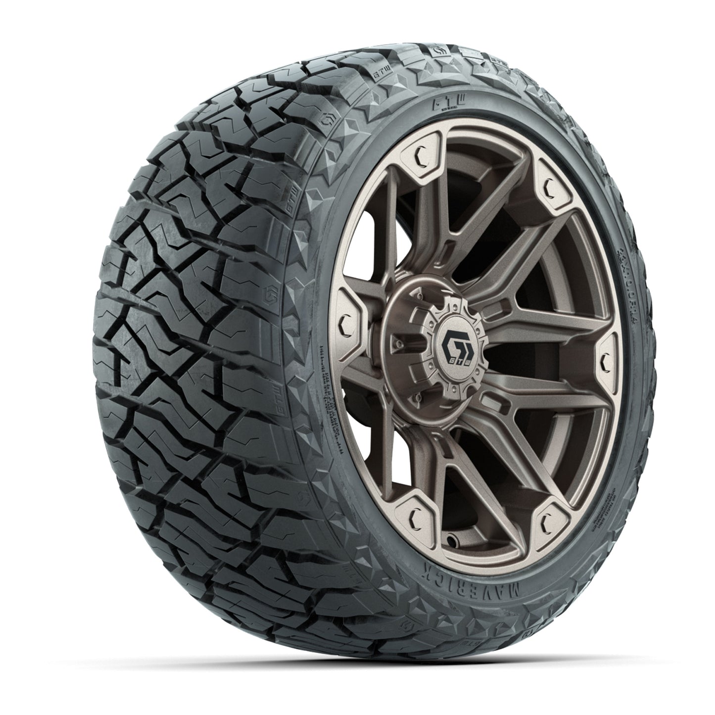 GTW Graffiti Satin Bronze/Black 14 in Wheels with 23x10.00-R14 Maverick All-Terrain Tires – Full Set
