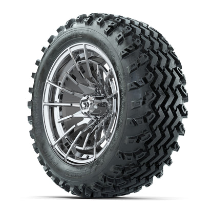 GTW® Boost Chrome 14 in Wheels with 23X10-14 Rogue All-Terrain Tires – Full Set