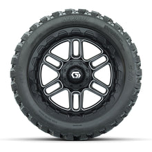 Set of (4) 14 in GTW® Titan Machined & Black Wheels with 23x10-R14 Nomad All-Terrain Tires