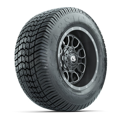 GTW® Volt Gunmetal 12 in Wheels with 255/50-12 Excel Classic Street Tires – Full Set