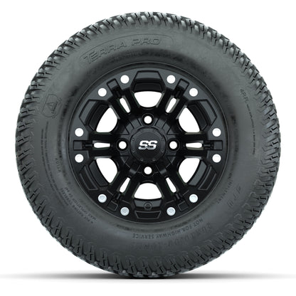 GTW Specter Matte Black 10 in Wheels with 20x10-10 S-Pattern Terra Pro Street Tires – Full Set