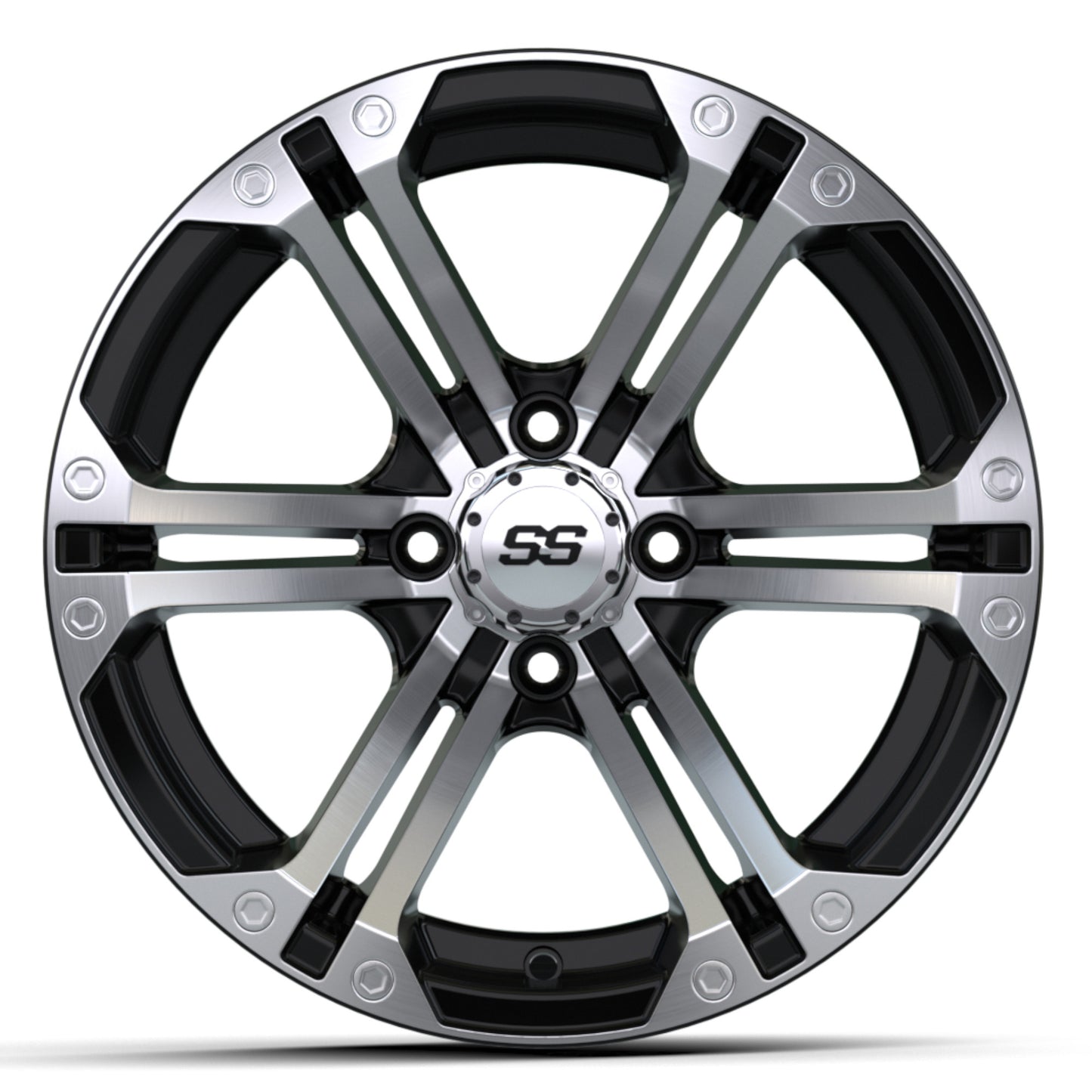 14″ GTW® Specter Black with Machined Accents Wheel