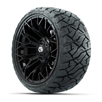 GTW Stellar Black 14 in Wheels with 205/35-R14 Maverick Low-Profile All-Terrain Tires - Full Set