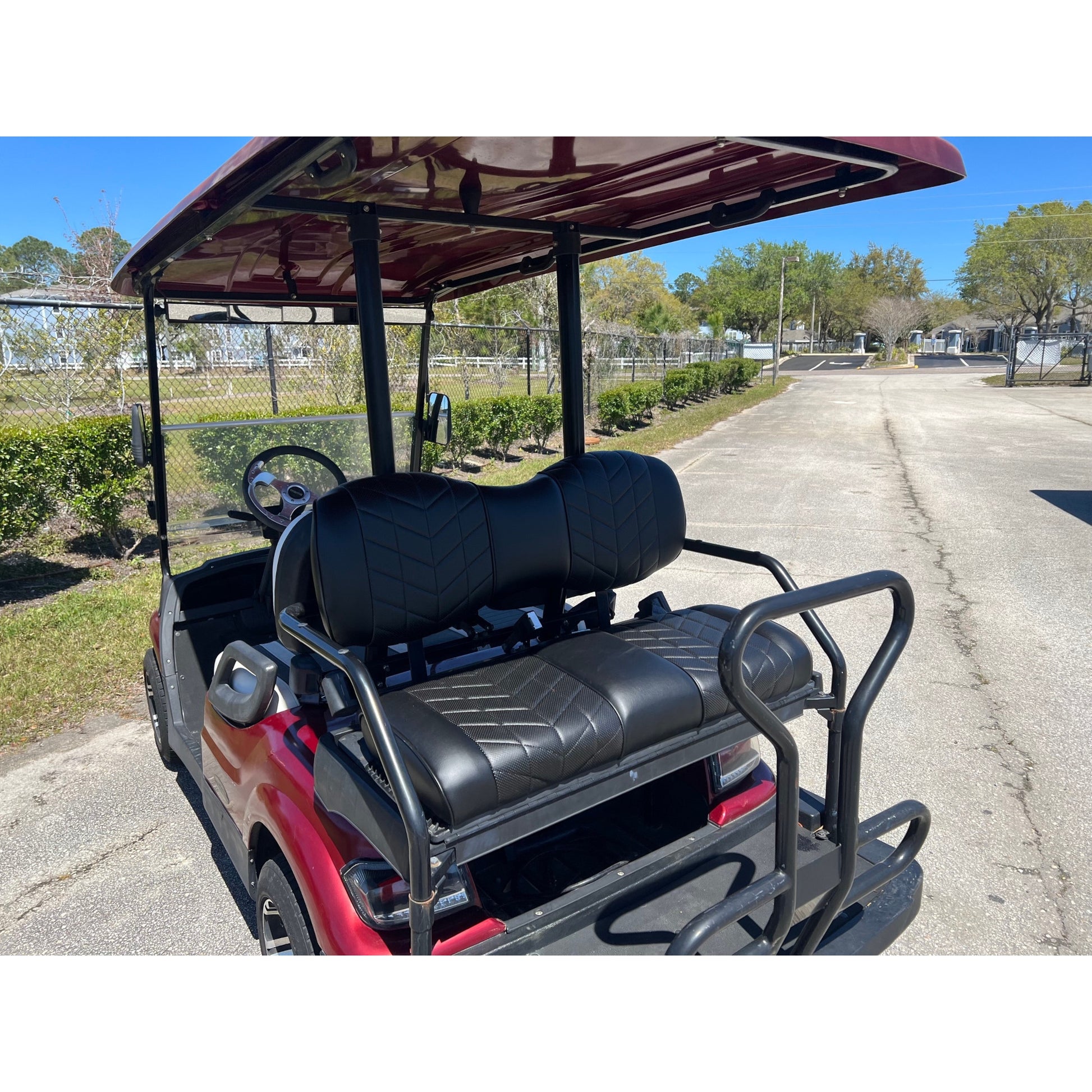 MadJax Aviator Black Rear Seat Cushions for ICON i40 Golf Carts