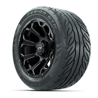 Set of (4) 14 in GTW Raven Wheels with 255/45-R14 Fusion GTR Street Tires