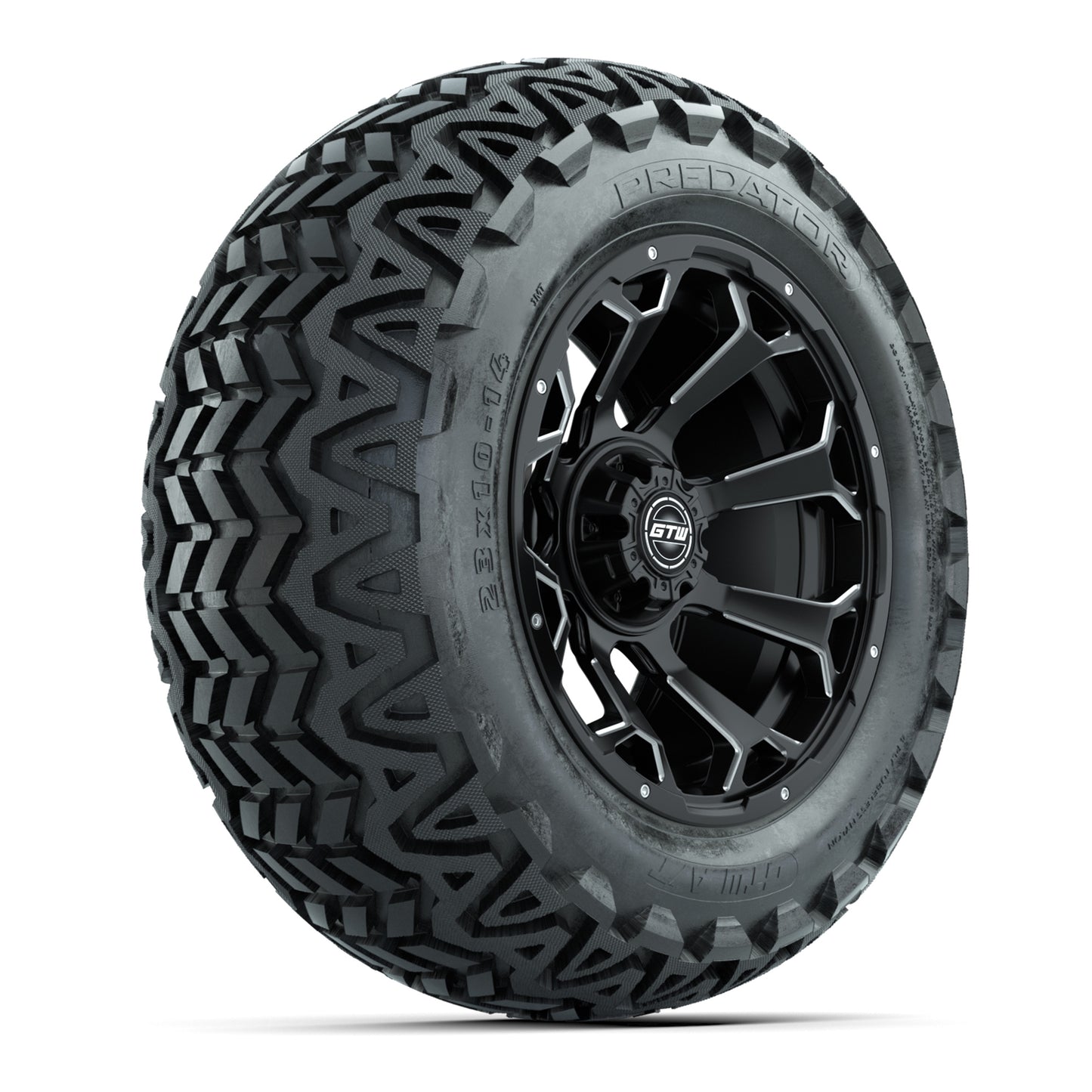 Set of (4) 14 in GTW Raven Wheels with 23x10-14 GTW Predator All-Terrain Tires