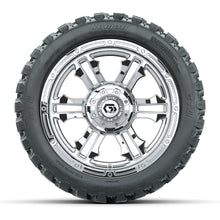 GTW® Shogun Chrome 14 in Wheels with 23X10-R14 Nomad Steel Belt Radial All-Terrain Tires - Full Set
