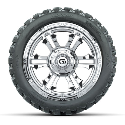 GTW® Shogun Chrome 14 in Wheels with 23X10-R14 Nomad Steel Belt Radial All-Terrain Tires - Full Set