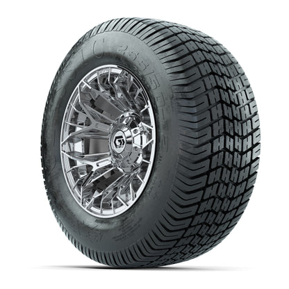 GTW® Stellar Chrome 12 in Wheels with 255/50-12 Excel Classic Street Tires – Full Set