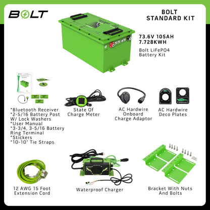 Bolt Energy Bad Boy Buggies 74V 74V 105AH Heated Standard Battery Kit