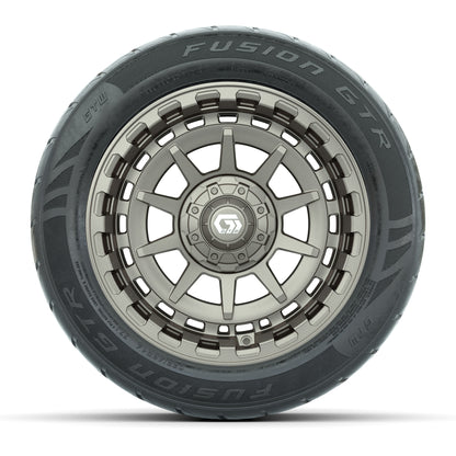 GTW® Barricade Bronze 14 in Wheels with 255/45-R14 Fusion GTR Steel Belt Radial Street Tires – Full Set