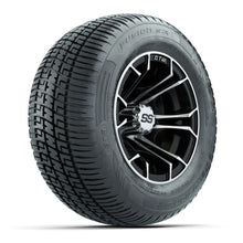 GTW Spyder Machined/Black 10 in Wheels with 205/50-10 Fusion SR Steel Belted Radial Tires – Full Set