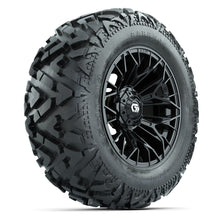 GTW Stellar Black 14 in Wheels with 25x10-14 Barrage Mud Tires – Full Set