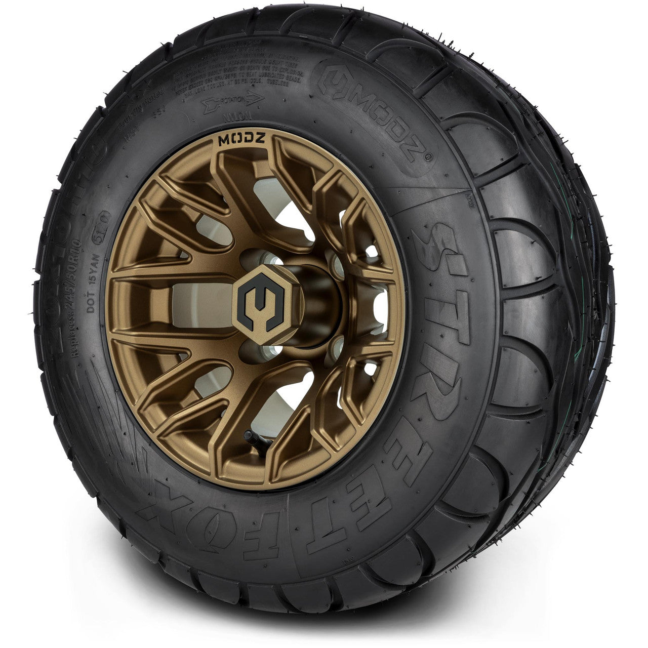 MODZ® 10" Matrix Matte Bronze Wheels & Street Tires Combo