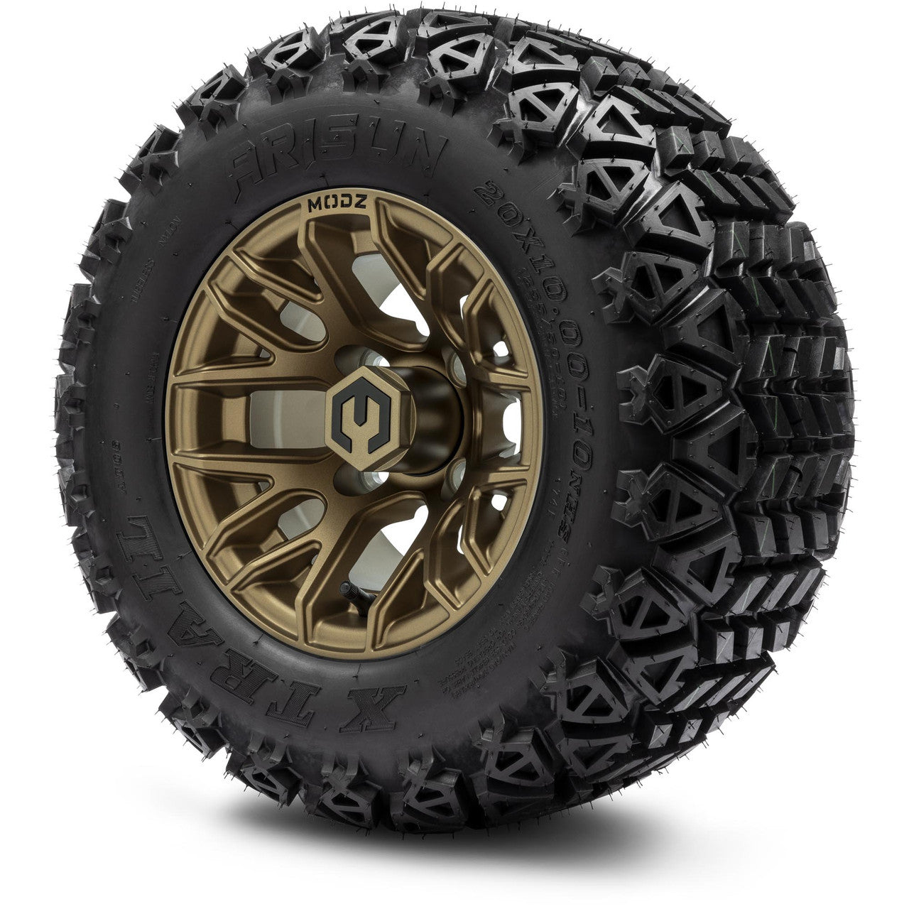 MODZ® 10" Matrix Matte Bronze Wheels & Off-Road Tires Combo
