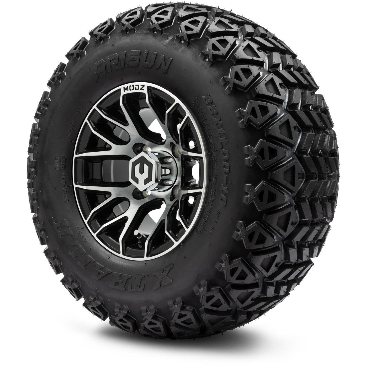 MODZ® 10" Matrix Machined Black Wheels & Off-Road Tires Combo