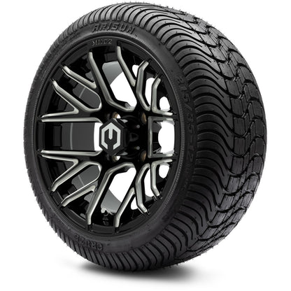 MODZ® 12" Matrix Glossy Black with Ball Mill Wheels & Street Tires Combo