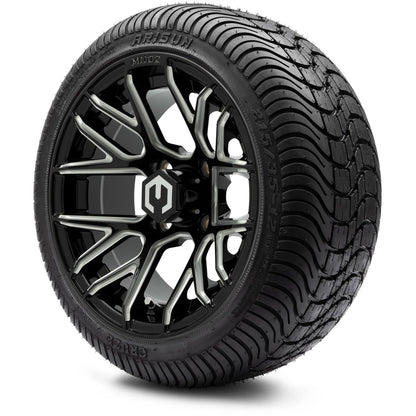 MODZ® 12" Matrix Glossy Black with Ball Mill Wheels & Street Tires Combo