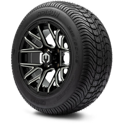 MODZ® 12" Matrix Glossy Black with Ball Mill Wheels & Street Tires Combo
