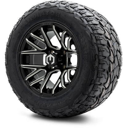 MODZ® 12" Matrix Glossy Black with Ball Mill Wheels & Off-Road Tires Combo