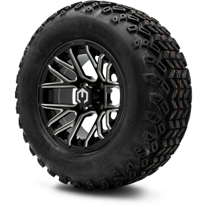 MODZ® 12" Matrix Glossy Black with Ball Mill Wheels & Off-Road Tires Combo