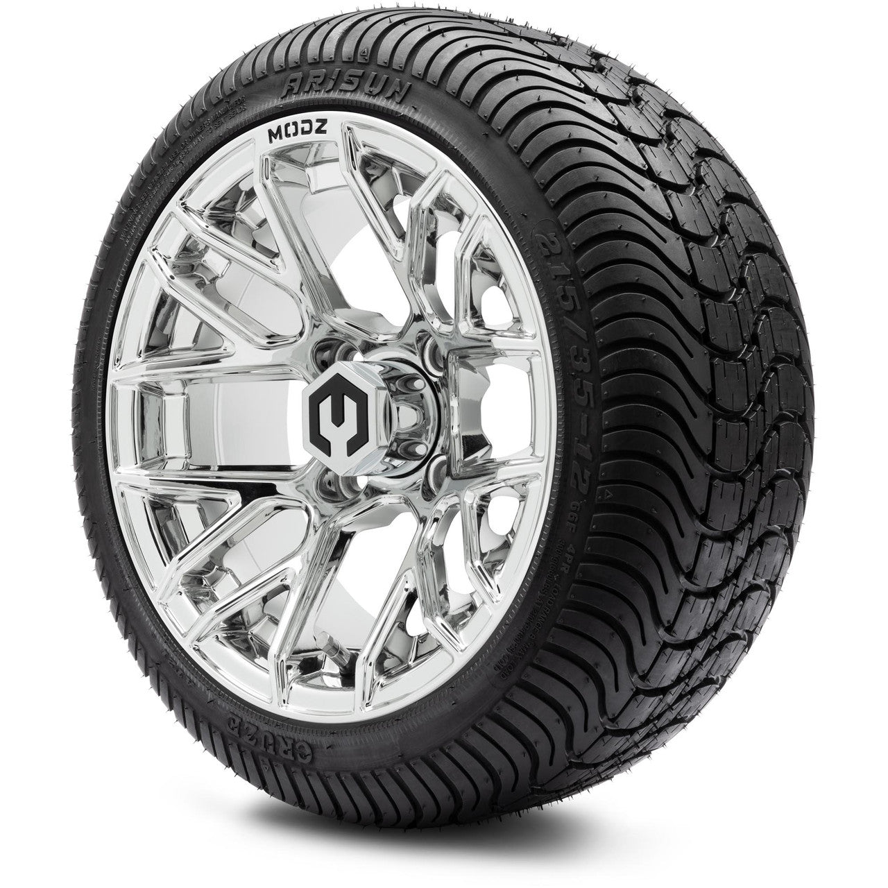 MODZ® 12" Matrix Chrome Wheels & Street Tires Combo