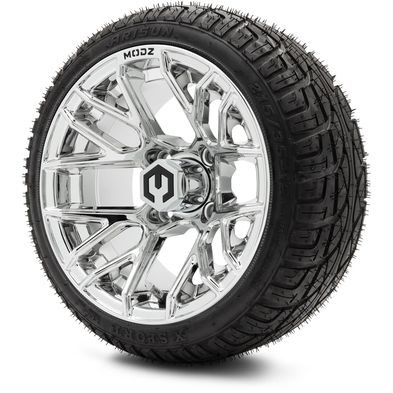 MODZ® 12" Matrix Chrome Wheels & Street Tires Combo