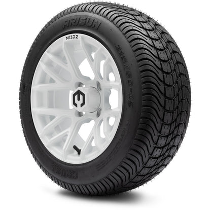 MODZ® 12" Matrix Glossy White Wheels & Street Tires Combo