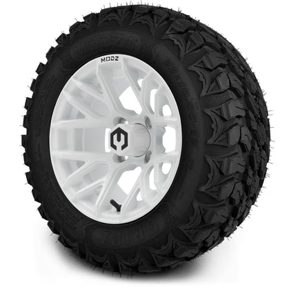 MODZ® 12" Matrix Glossy White Wheels & Off-Road Tires Combo