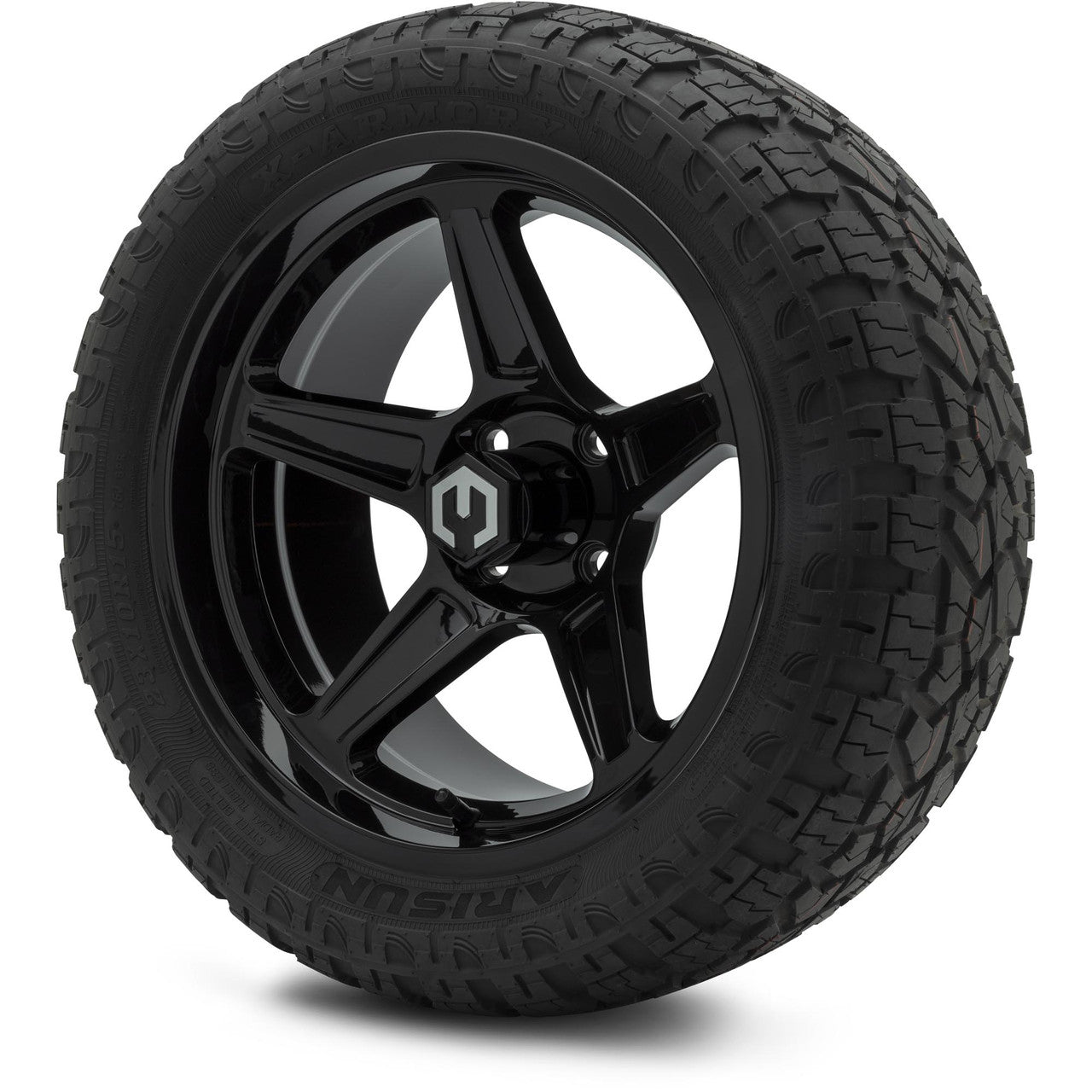 MODZ® 15" Drift Glossy Black Wheels & Off-Road Tires Combo